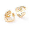 Brass Cuff Rings RJEW-L097-06S-2