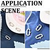 3Pcs 925 Sterling Silver Spring Gate Rings STER-BBC0008-64A-S-4