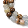 Natural Blue Calcite Beads Strands G-K427-A01-4mm-4