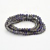 Full Rainbow Plated Faceted Rondelle Glass Beads Strands EGLA-J054-3x2mm-FR02-2