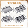 4Pcs 4 Styles MDF Covered with Velvet Jewelry Display Trays CON-UN0001-16B-3