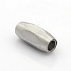 304 Stainless Steel Matte Surface Magnetic Clasps with Glue-in Ends STAS-O042-C-31-3