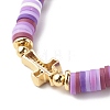 Polymer Clay Heishi Beads Stretch Bracelet for Women BJEW-JB07207-02-5