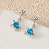 Alloy Rhinestone Dangle Styd Earrings FS-WG4B530-01-1