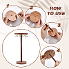 Round Wooden Necklace Organizer Display Stands NDIS-WH0010-34B-3