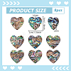 8Pcs Natural Paua Shell/Abalone Shell Pendants SHEL-BC0001-048A-2