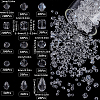 820Pcs Transaparent Glass Beads Strands GLAA-SP0001-40-2
