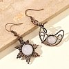 Natural Quartz Crystal Dangle Earrings G-H359-07R-05-2