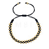 Brass Round Beads Braided Bead Bracelets DX6223-1-1