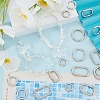 24Pcs 6 Styles Zinc Alloy Spring Gate Rings FIND-SP0001-11-4