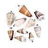 Brass & Natural Cone Shell Pendants SHEL-Q029-20-01P-1