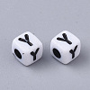 White Opaque Acrylic Beads LS-X-MACR-R869-02Y-2