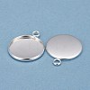 304 Stainless Steel Pendant Cabochon Settings X-STAS-F191-14S-G-2