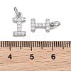 SHEGRACE Brass Micro Pave Clear Cubic Zirconia Pendants XGRQ29911-394P-I-3