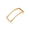 Brass Open Back Bezel Link Rings KK-B152-08A-G-2