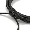 PU Imitation Leather Cord Triple Layer Multi-strand Bracelets BJEW-P329-05A-EB-3