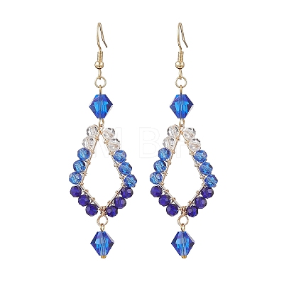 Glass Dangle Earrings EJEW-JE06868-01-1