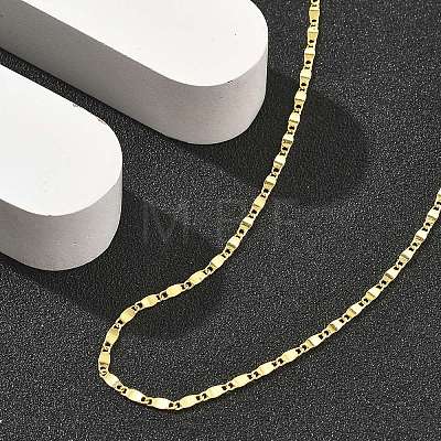 Brass Oval Link Chain Necklaces for Women NJEW-D302-26G-1