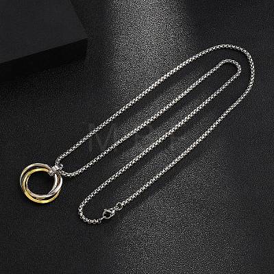 Zinc Alloy Pendant Necklaces NJEW-M211-12B-GP-1