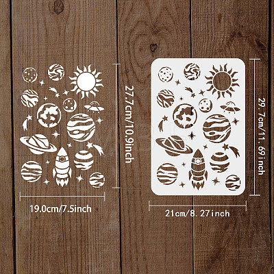 Plastic Reusable Drawing Painting Stencils Templates DIY-WH0202-353-1