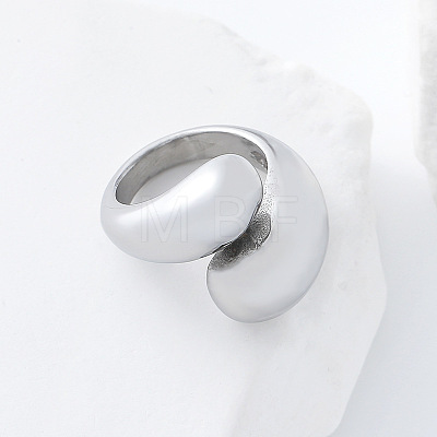 304 Stainless Steel Cuff Open Rings for Women LS-AP0200-2-1