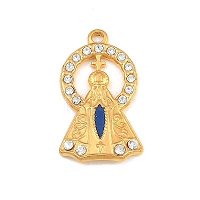 304 Stainless Steel Enamel Pendants SA-CBABA5E-13G-1