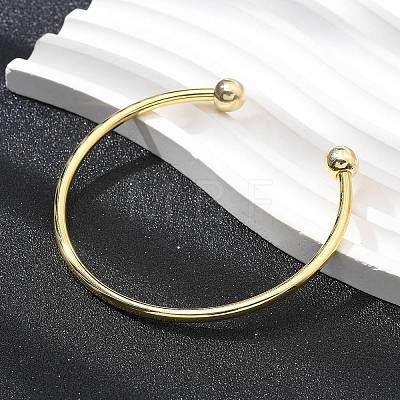 Brass Open Cuff Bangles BJEW-G736-07G-1