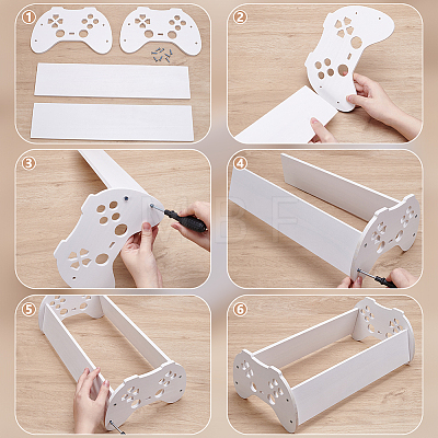 1 Bag Pine Wood Game Box Display Stands ODIS-UN0001-33-1