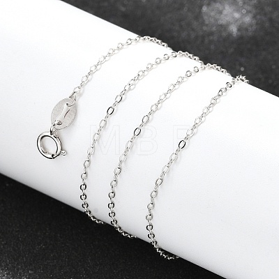 Anti-Tarnish Rhodium Plated 925 Sterling Silver Necklaces STER-M034-32B-1