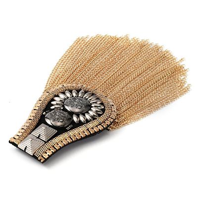 Detachable Iron Tassel Epaulettes FIND-WH0037-43G-1