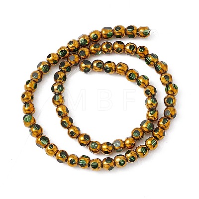 Electroplate Glass Beads Strands EGLA-L036-HR02-1