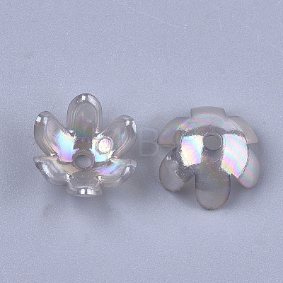 Transparent Acrylic Bead Caps TACR-T007-07F-1