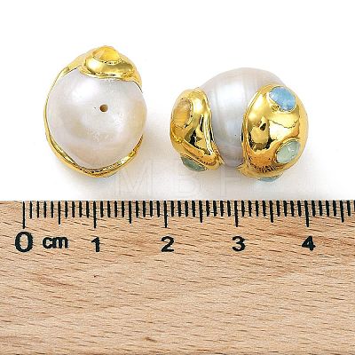 Baroque Natural Keshi Pearl Nuggets Beads KK-K348-04G-1