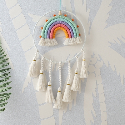 Rainbow Cotton Tassel Tapestry PW-WG41892-10-1