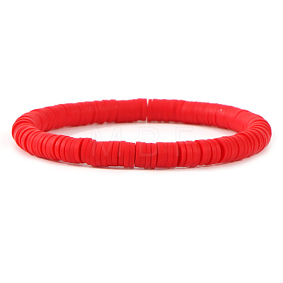 Christmas Theme Polymer Clay Heishi Beads Stretch Bracelets for Women BJ5719-3-1