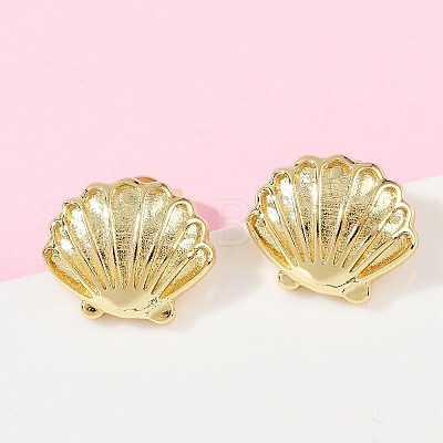 Brass Stud Earrings EJEW-R032-02G-1