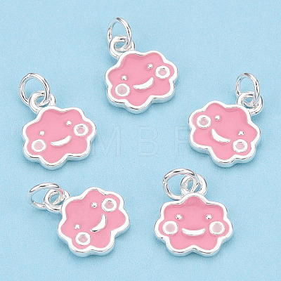 925 Sterling Silver Enamel Charms STER-T004-05S-1