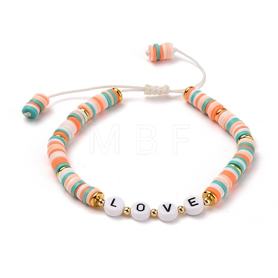 Handmade Polymer Clay Beads Bracelets Set BJEW-TA00043-01-1
