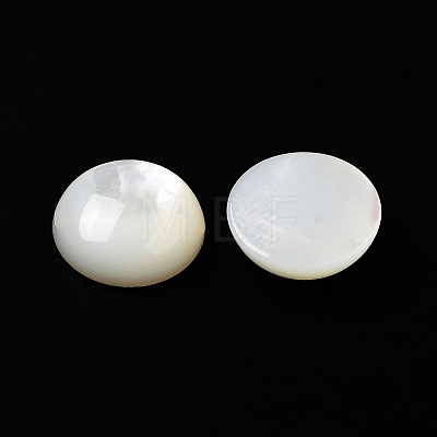 Natural White Shell Cabochons X-SSHEL-M022-01C-1