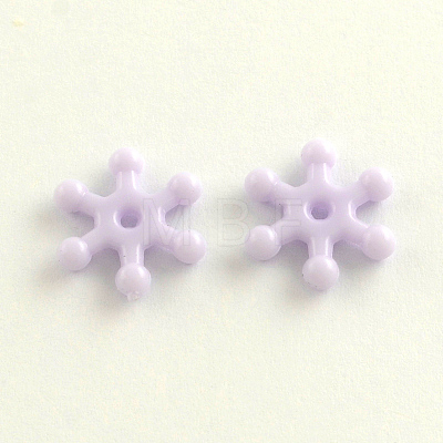 Opaque Snowflake Acrylic Beads SACR-Q106-18-1