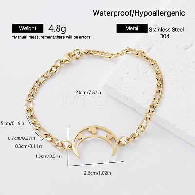 Vintage 304 Stainless Steel Link Bracelets for Women CS6092-4-1