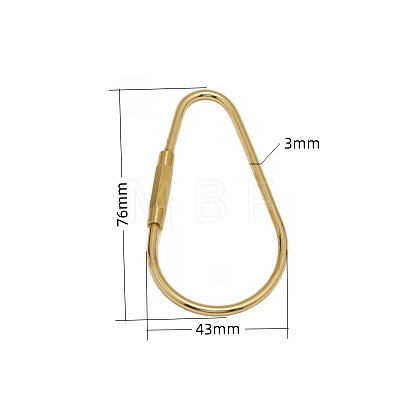 Brass Screw Carabiner Lock Charms KK-ZX025-66C-1