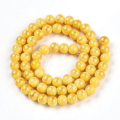 Natural Mashan Jade Beads Strands G-A255-A01-02D-1