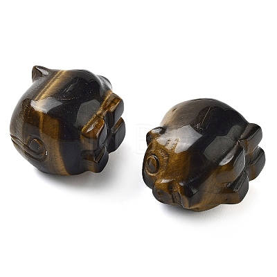 Natural Tiger Eye Carved Figurines DJEW-L023-C09-1