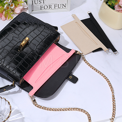3Pcs 3 Colors Rectangle Felt Purse Organizer Insert PURS-PH0001-46-1