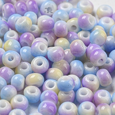 Two Tone Opaque Colours Glass Seed Beads SEED-E005-02E-1