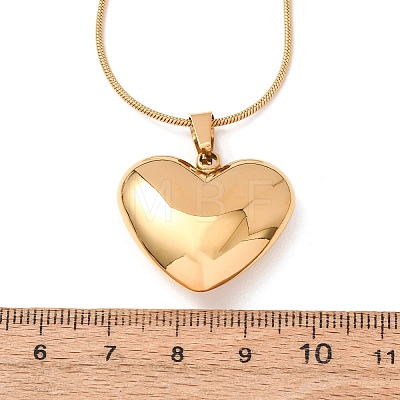Valentine's Day 304 Stainless Steel Love Heart Pendant Necklaces for Women SA-CBA364C-03G-1