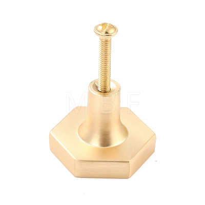 Hexagon with Marble Pattern Brass Box Handles & Knobs DIY-P054-C07-1
