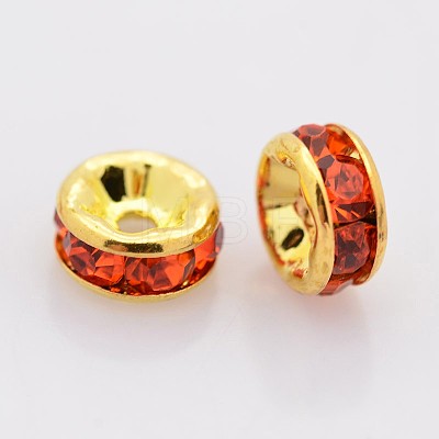 Brass Rhinestone Spacer Beads RB-A014-Z8mm-20G-1