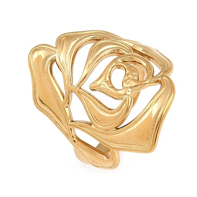 304 Stainless Steel Cuff Open Rings for Women SA-CBA9061-06G-1